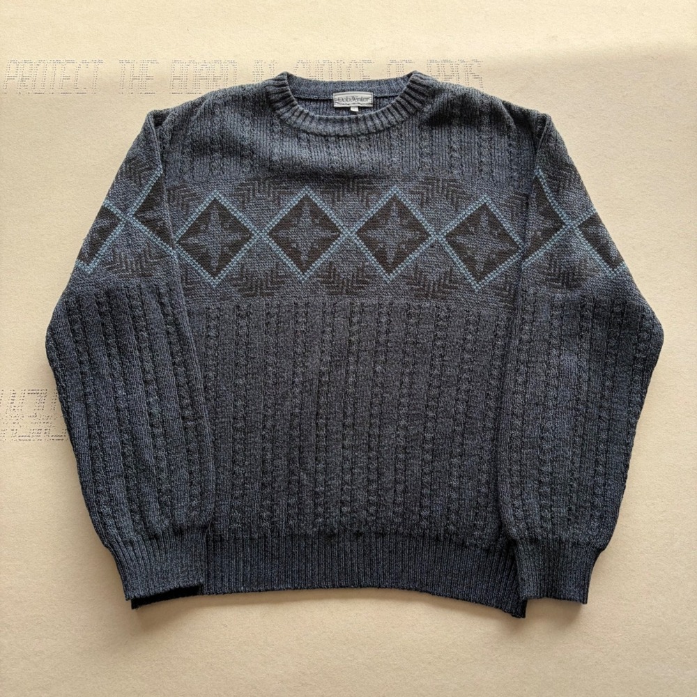 Vintage 90s Rob Winter Diamond Knit Sweater